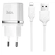 Зарядное устройство Hoco C12 2.4A с двумя USB для настенной зарядки с 1м кабелем Lightning Micro-USB черное-белое - изображение 8