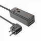 Сетевой фильтр Hoco AC10A с USB Type-C для зарядки ноутбуков и смартфонов мощность 2500W черный 1.5 м - изображение 5