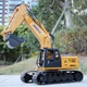 Детский экскаватор на радиоуправлении гусеничный с аккумулятором 7,2V Moka 5 со звуковыми эффектами 1:16 Оранжево-черный - изображение 5
