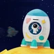 Сейф копилка Ракета электронная музыкальная 852A, белый с синим (9171-1) - изображение 4