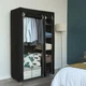 Складаний тканинний шафа для зберігання одягу з полицями Storage Wardrobe 68110 Чорний - зображення 3