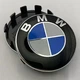 Заглушки в диски BMW 56 mm, комплект колпачков в диски БМВ сине-белые 4 шт - изображение 2