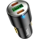 Автомобільний зарядний пристрій Hoco NZ6 PD45W USB-A+2хUSB-C Black (693147765185) [151276] - зображення 4