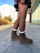 Угги женские замшевые зимние UGG на меху шоколадные 36 (6010) - изображение 7