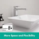 Змішувач hansgrohe Vernis Shape для раковини без зливного гарнітуру, хром 71591000 - зображення 3
