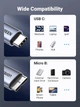 Дата кабель UGREEN Micro B - USB C для жесткого диска 2 м Gray (US565) - изображение 3