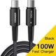Кабель зарядный ESSAGER USB Type-C to USB Type-C 100 W Charging Data Cable 0.5 м Black (EXCTT1-CGB01) - изображение 3