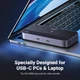 Комутатор Switch Ugreen USB 3.2 4-портовий USB-перемикач-концентратор 10 Гбіт/с Black (CM691) - зображення 4