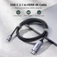 Кабель переходник Ugreen USB Type-C to HDMI Adapter Thunderbolt 4/3 4K@60Hz 2 м Grey (MM142)с - зображення 8
