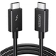 Кабель зарядный Ugreen USB Type1 1-C - USB Type-C Thunderbolt 4 40 Гбит/с м Black (US501) - изображение 2