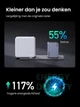 Зарядний пристрій мережевий Ugreen Nexode Pro 65 W GaN Charger Mini USB C з 3 портами Grey (X755) - зображення 3