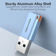 Перехідник-адаптер Vention USB Male to Type-C Female OTG Adapter 10 Гбіт/с USB 3.1 15 W Grey (CUAH0) - зображення 3