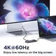 USB-Хаб UGREEN Uno 6 in 1 USB-C Hub with 10Gbps USB-C & USB-A Data Ports 4K@60Hz HDMI Grey (CM888) - зображення 5