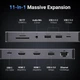 USB-концентратор UGREEN Revodok Pro 11 в 1 HDMI 4K@60Hz Single 8K@30Hz 10Gbps Data Port 100W PD Silver (CM681) - изображение 2