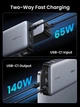 Внешний аккумулятор повербанк UGREEN Power Bank 25000 mAh 145W Nexode 3-Port USB C PD Grey (PB205) - изображение 8