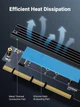 Карта расширения для ПК адаптер Ugreen M.2 NVMe PCIe с радиатором X16/X8/X4 (CM465) - изображение 5