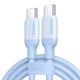Кабель зарядный UGREEN 60W PD USB C to USB C Data Transmission Cable 1 м Blue (US563) - изображение 1