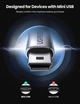 Кабель Ugreen Mini USB to USB в нейлоновой оплетке 2 м Black (US375) - изображение 5