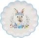 Тарелка для яиц пасхальная Кролик в Цветах Ø20см с голубой каймой (BD-DM189-E) - изображение 1