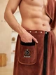 Мужской комплект для сауны 85х150 см Коричневый (Д-novo-m-sauna-0036) - изображение 6