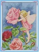 Набір для вишивання за нанесеною на канву схемою "Flower pretty woman (5)". AIDA 14CT printed 22*31 см - зображення 1