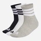 Набор женских носков высоких хлопковых Adidas KC9618 37-39 3 пары Черный/Серый/Белый (4068821190948) - изображение 1