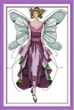 Набір для вишивання за нанесеною на канву схемою "Violet fairy". AIDA 14CT printed 21*34 см - зображення 1