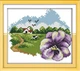 Набір для вишивання за нанесеною на канву схемою October flower. AIDA 14CT printed 17*16 см - зображення 1