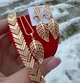 Набор украшений Xuping Листочки 4 в 1 (цепочка, кулон, серьги, браслет) 18K 77-558-1 - изображение 4