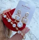 Набір прикрас Xuping Камінці 4 в 1 (ланцюжок, кулон, сережки, браслет) 18K 77-562 - зображення 4