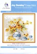 Набор для вышивания по нанесённой на канву схеме "Daisies and blue and white porcelain"AIDA 14CT printed48*43с - изображение 2
