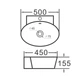 Умывальник подвесной 50Х45 IMPRESE I-LOD с06010703-54 - изображение 2