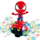 Игрушечная машинка-гироскутер Человек Паук Spider Man светодиодная с музыкальными эффектами игрушка на двух колесах - изображение 5