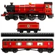 Большой красный конструктор Hogwarts Train серия Гарри Поттер - изображение 6