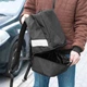 Рюкзак спортивный городской Virat Black с отделом для обуви, Оксфорд 1000D, 26 л, черный, со светоотражателями - изображение 11