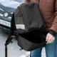 Рюкзак спортивный городской Virat Black с отделом для обуви, Оксфорд 1000D, 26 л, черный, со светоотражателями - изображение 12