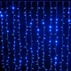 Гірлянда штора водоспад 320LED синій світло 3х2м для прикраси інтер'єру - зображення 7