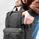 Рюкзак сумка чоловічий PROFI Black чорний міський для ноутбука 15.6 з міцної тканини Cordura та фурнітурою YKK - зображення 8