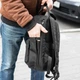 Рюкзак сумка чоловічий PROFI Black чорний міський для ноутбука 15.6 з міцної тканини Cordura та фурнітурою YKK - зображення 10