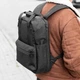 Рюкзак сумка чоловічий PROFI Black чорний міський для ноутбука 15.6 з міцної тканини Cordura та фурнітурою YKK - зображення 15