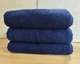 Набор турецких махровых однотонных полотенец Zeron 3 штуки 70х140 Dark Blue плотность 500 г/м2 - изображение 1