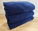 Набор турецких махровых однотонных полотенец Zeron 3 штуки 70х140 Dark Blue плотность 500 г/м2 - изображение 2