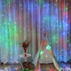 Гірлянда штора водоспад 320LED RGB 2х1.5м із живленням від USB для новорічного прикраси інтер'єру - зображення 10