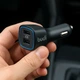 Автомобільний зарядний пристрій 70W з двома USB роз'ємами та довжиною шнура 1.5 метра для пристроїв Apple колір чорний - зображення 5