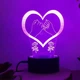 LED нічник 3D світильник у формі серця, світильник з кнопкою на шнурі живлення від мережі 220 В висота 450 см ширина 250 см, колір корпусу: білий - зображення 5