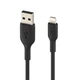 Кабель Belkin USB-A - Lightning PVC 3 м Black (CAA001BT3MBK) - изображение 2