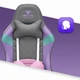 Кресло геймерское компьютерное Hell's Rainbow Violet-Mint ткань (5904204981637) - изображение 6