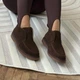 Жіночі туфлі лофери Violeta 40р(25.5см) коричневі натуральна замша (1305-40) - зображення 2