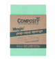 Біорозкладні екологічні губки без пластику компостована Composty Magic Pop-Up Sponge Eco 1 шт. зелена - зображення 1