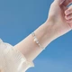 Жіночий браслет «Срібне сяйво» AmelPearl, сріблястий - зображення 5